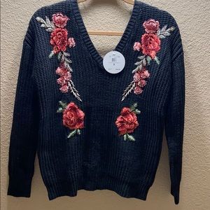 Black rose sweater.